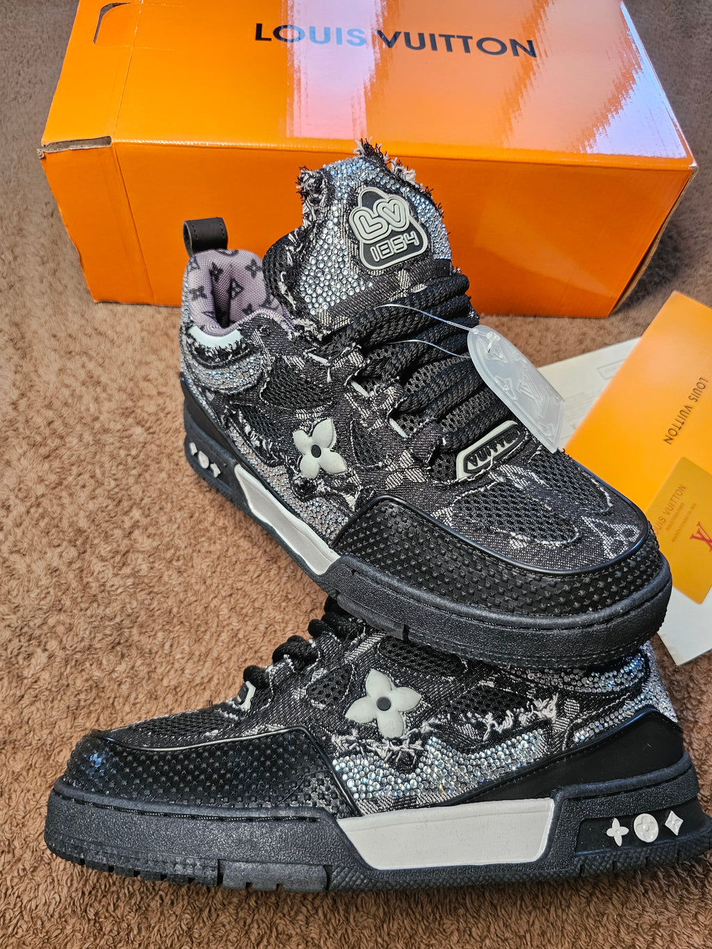 Trainer Black Swarovski