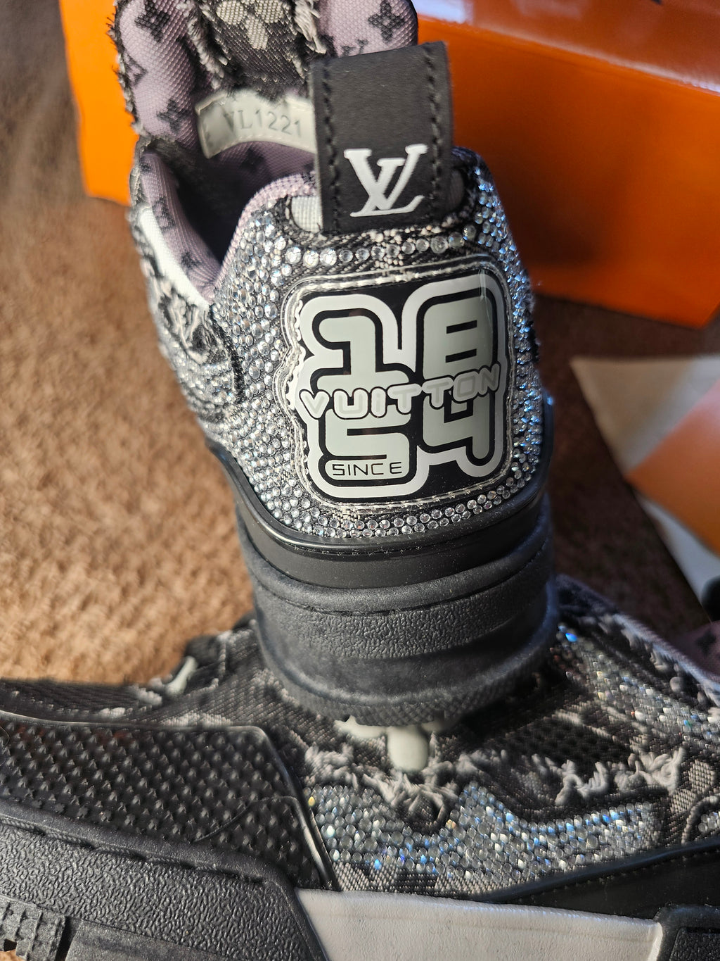 Trainer Black Swarovski