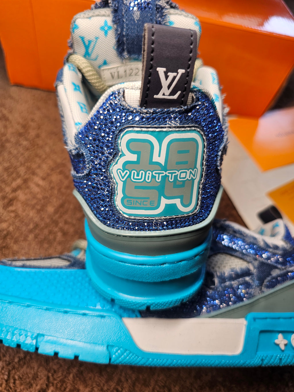 Lv Trainer blue denim