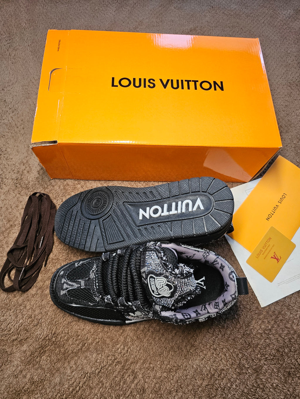 Trainer Black Swarovski