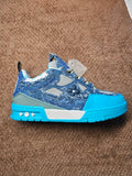 Lv Trainer blue denim